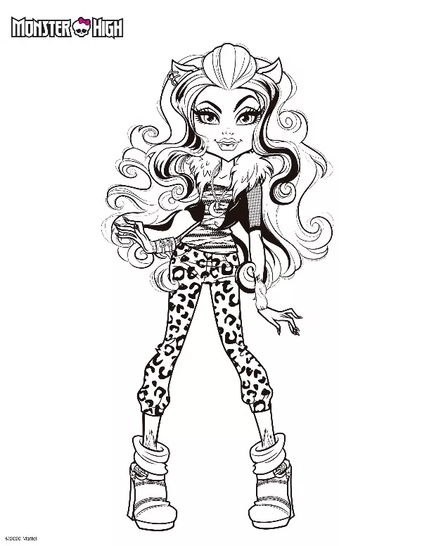 Monster High Colouring Sheet 3